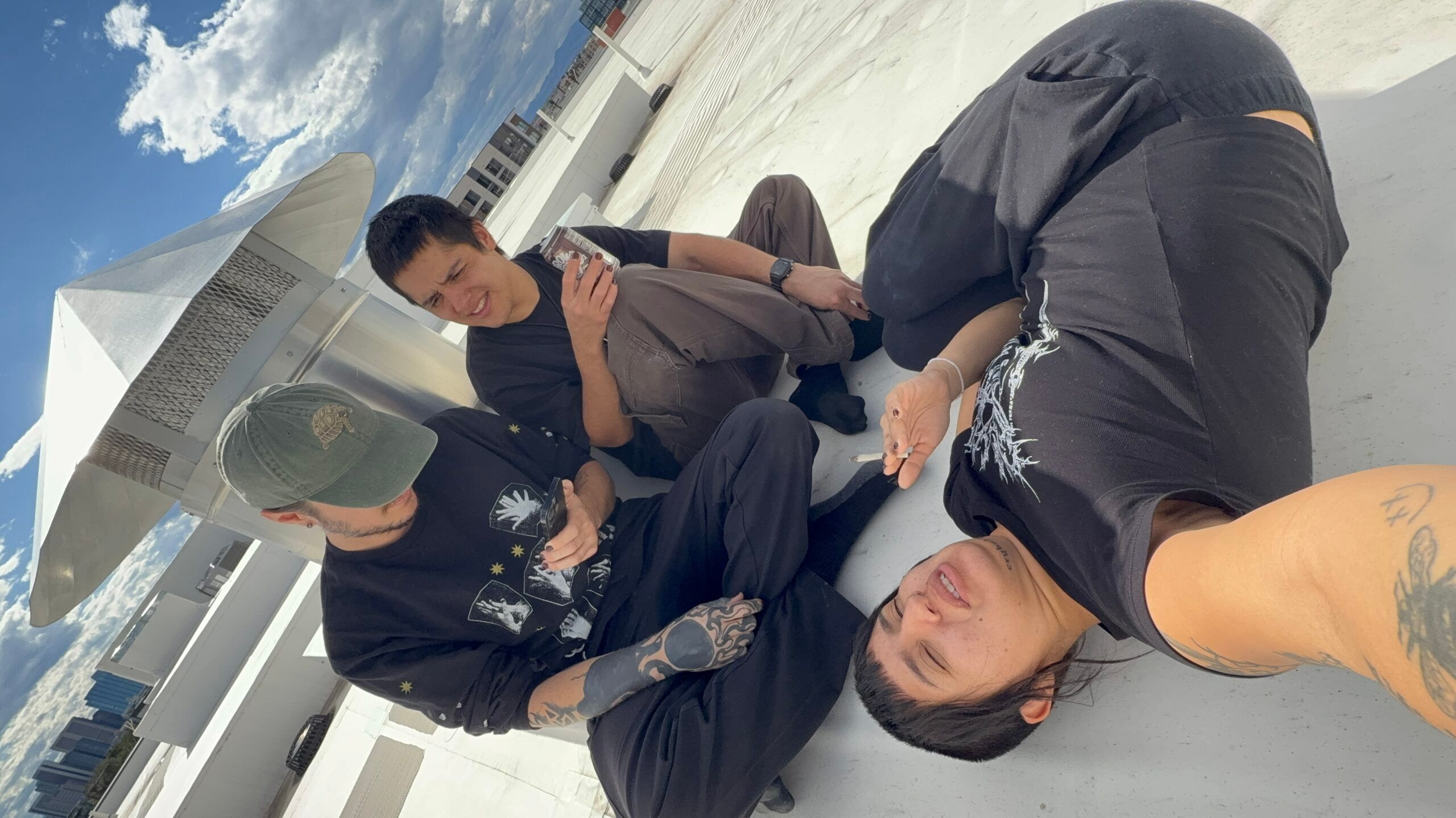 Suture Self band photo on roof